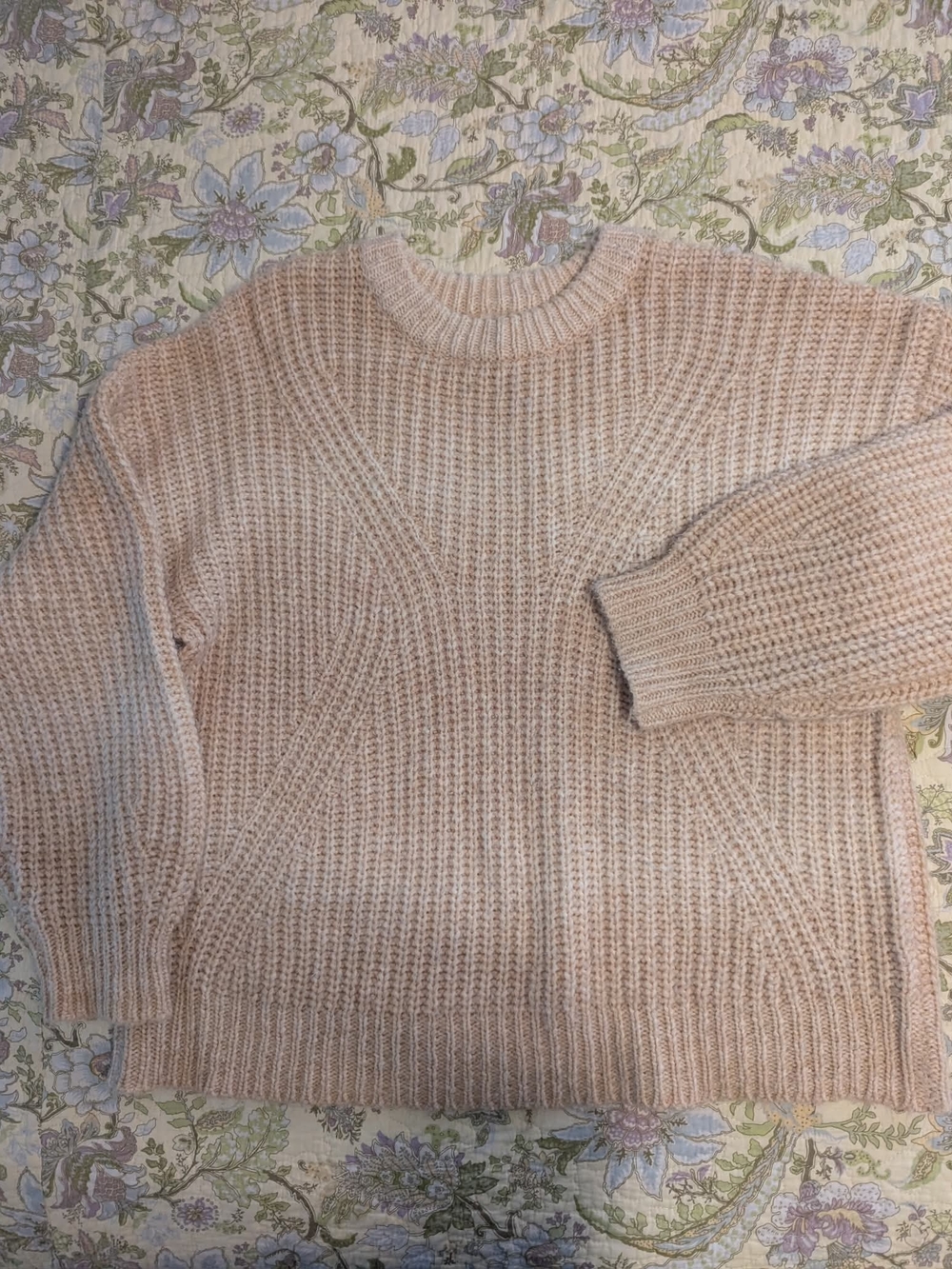 Cozy Crewneck Women's Sweater in Light Caramel